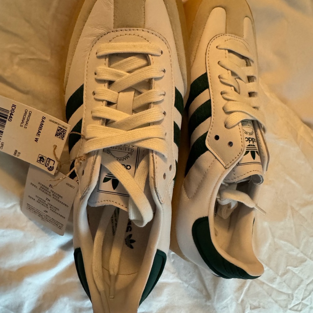 Adidas Women’s White and Green Sneakers - Picture 6 of 6
